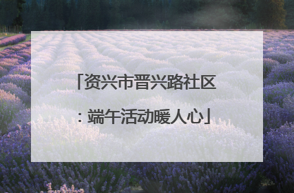 资兴市晋兴路社区：端午活动暖人心
