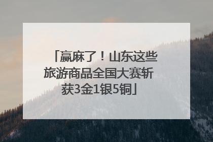 赢麻了！山东这些旅游商品全国大赛斩获3金1银5铜