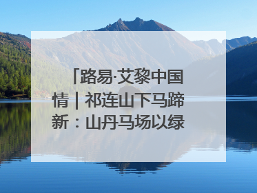 路易·艾黎中国情｜祁连山下马蹄新：山丹马场以绿色发展诠释“两山”理论实践
