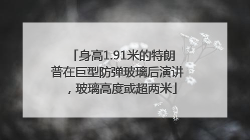 身高1.91米的特朗普在巨型防弹玻璃后演讲，玻璃高度或超两米