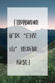邯郸峰峰矿区“白茬山”重新披绿装