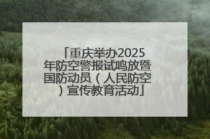 重庆举办2025年防空警报试鸣放暨国防动员（人民防空）宣传教育活动
