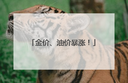 金价、油价暴涨！