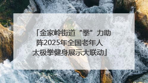 金家岭街道“拳”力助阵2025年全国老年人太极拳健身展示大联动