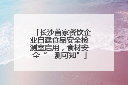 长沙首家餐饮企业自建食品安全检测室启用，食材安全“一测可知”