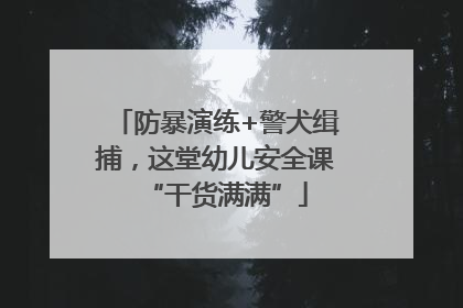 防暴演练+警犬缉捕，这堂幼儿安全课“干货满满”