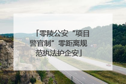 零陵公安“项目警官制”零距离规范执法护企安