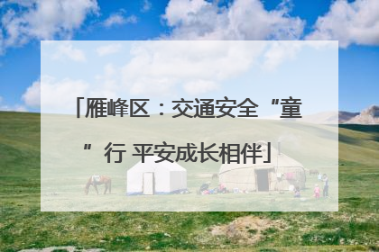 雁峰区：交通安全“童”行 平安成长相伴