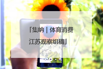 集纳｜体育消费江苏观察组稿