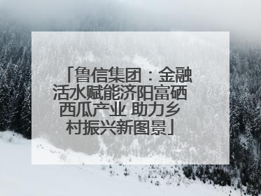 鲁信集团：金融活水赋能济阳富硒西瓜产业 助力乡村振兴新图景