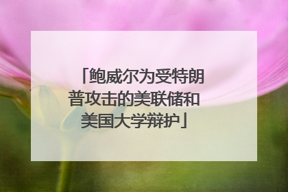 鲍威尔为受特朗普攻击的美联储和美国大学辩护