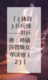 （体育）乒乓球——世乒赛：孙颖莎晋级女单决赛（2）