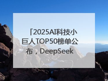 2025AI科技小巨人TOP50榜单公布，DeepSeek、宇树科技、蘑菇车联等企业荣誉上榜