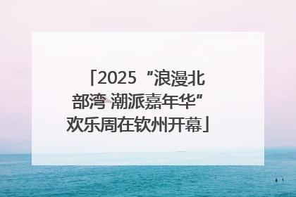 2025“浪漫北部湾 潮派嘉年华”欢乐周在钦州开幕