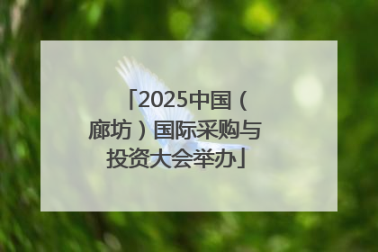 2025中国（廊坊）国际采购与投资大会举办