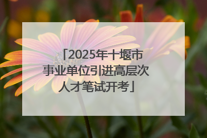 2025年十堰市事业单位引进高层次人才笔试开考