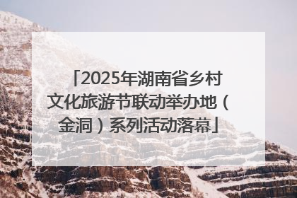 2025年湖南省乡村文化旅游节联动举办地（金洞）系列活动落幕