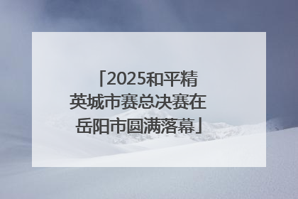 2025和平精英城市赛总决赛在岳阳市圆满落幕