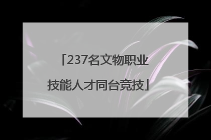 237名文物职业技能人才同台竞技