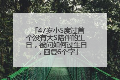 47岁小S度过首个没有大S陪伴的生日，被问如何过生日，回复6个字