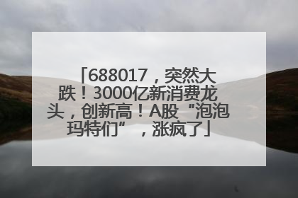 688017，突然大跌！3000亿新消费龙头，创新高！A股“泡泡玛特们”，涨疯了