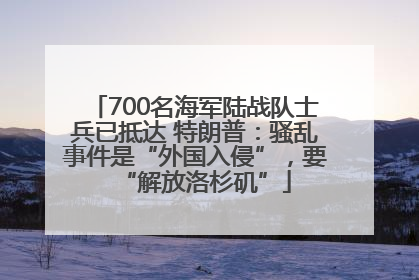 700名海军陆战队士兵已抵达 特朗普：骚乱事件是“外国入侵”，要“解放洛杉矶”