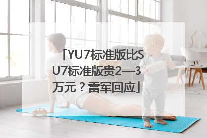 YU7标准版比SU7标准版贵2—3万元？雷军回应